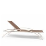 Tumbona de aluminio y textilene beige apilable - Locka