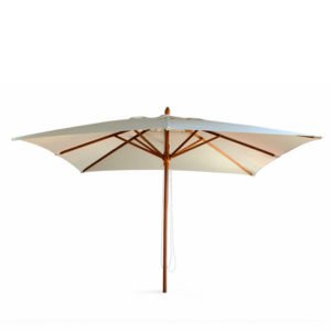 Parasol de madera cuadrado 300x300cm crudo - Woodenshade