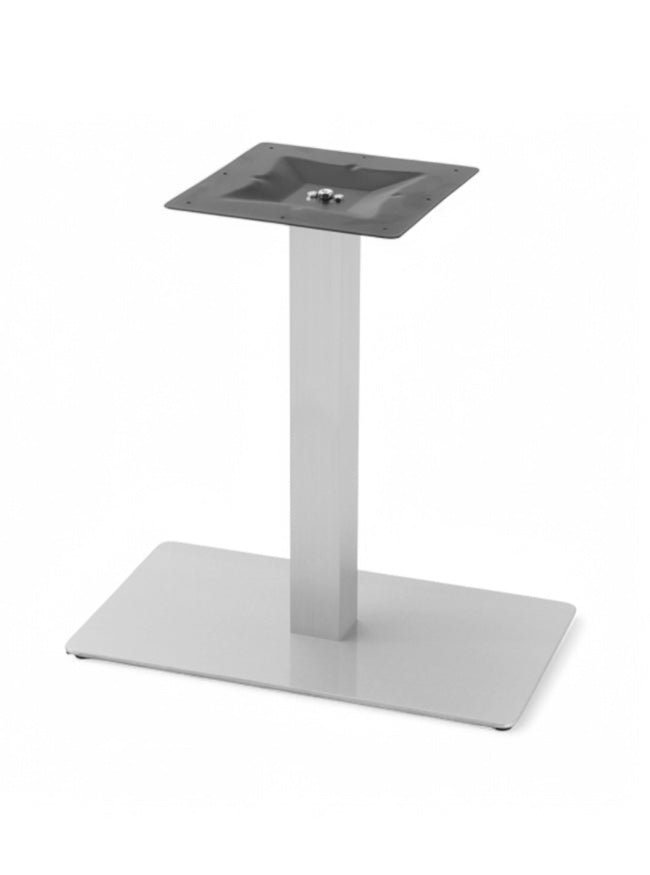 Pie de mesa rectangular de aluminio cepillado - Metal