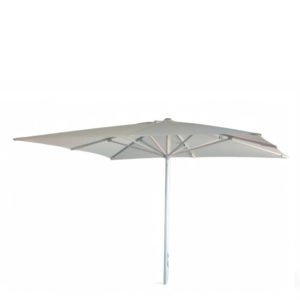 Parasol cuadrado de aluminio gris 300cm tejido natural - Breeze