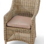 Sillón de aluminio y ratán color natural con cojín - Hawley