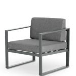 Sillón para hosteleria de aluminio antracita - Chase