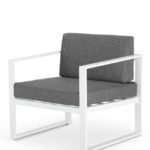 Sillón para hosteleria de aluminio blanco - Carney