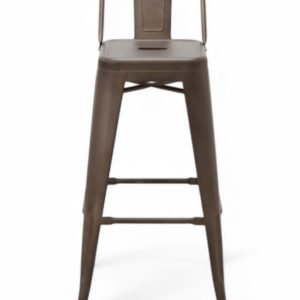 Taburete de hierro gris de estilo industrial para hostelería - Industrial