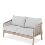 Sofá de 2 plazas de madera y cuerda beige para hostelería - Riviera