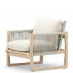 Sillón para hostelería de madera y cuerda gris - Baracoa