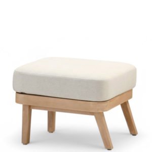 Otoman de madera y cojín beige para hosteleria - Tari