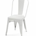 Silla de hierro de estilo industrial blanco para hostelería - Industrial