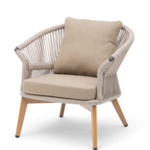 Sillón de aluminio y cuerda para hosteleria - Biarriz