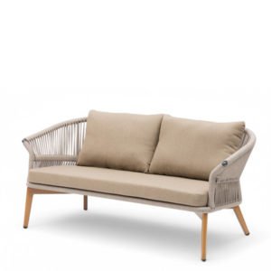 Sofá de 2 plazas de aluminio y cuerda para hosteleria - Biarriz