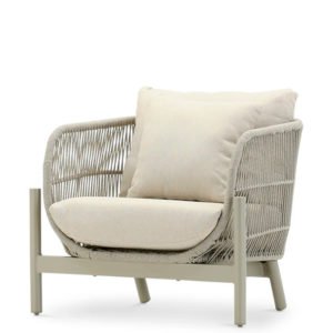 Sillón de aluminio y cuerda en color gris - Palermo