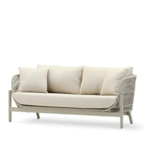 Sofá de 2 plazas de aluminio y cuerda en color gris - Palermo