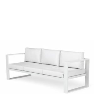 Sofá de 3 plazas de alumino blanco para hostelería - Retino