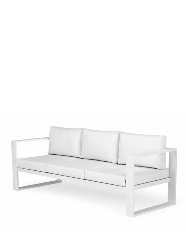 Sofá de 3 plazas de alumino blanco para hostelería - Retino