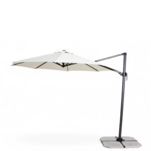 Parasol excentrico 300cm redondo de aluminio tejido natural - Hillsboro