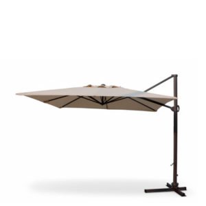 Parasol excentrico de aluminio y tejido color beige - Margate