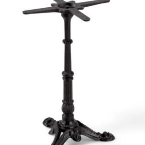 Pie de mesa bistró de hierro negro 3 pies ornamentado - Bistrote