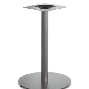 Pie de mesa de hierro redondo color plata mate - Silver