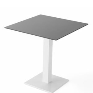 Pie de mesa con base cuadrado de hierro blanco - Iron