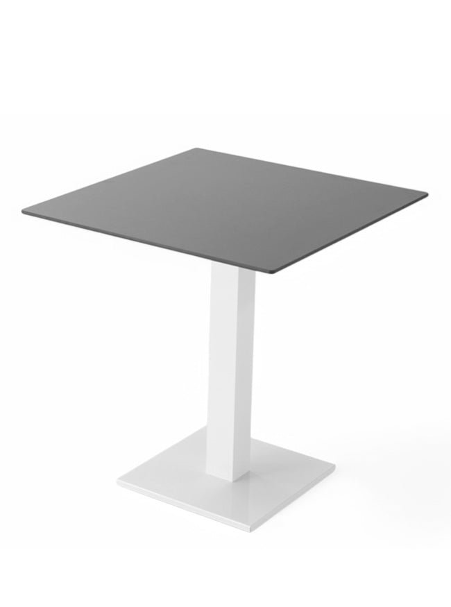 Pie de mesa con base cuadrado de hierro blanco - Iron