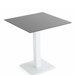 Pie de mesa con base rectangular de hierro blanco - Iron