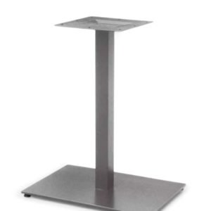 Pie de mesa de hierro rectangular color plata mate - Silver