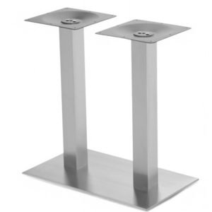 Pie de mesa doble de acero con base rectangular - Steel