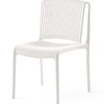 Silla de hostelería de polipropileno blanco reforzado - Easton