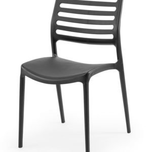 Silla de hostelería de polipropileno negro - Reading