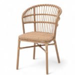 Silla de hostelería de aluminio marrón y ratán sintético - Antigo