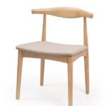 Silla de hosteleria de madera tapizada color gris - Brooklyn