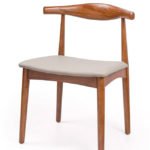 Silla de hostelería de madera tapizada color gris - Roosevelt