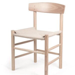 Silla de hostelería de madera y cuerda trenzada - Astoria