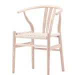 Silla de hostelería de madera y asiento de cuerda trenzada - Tribeca
