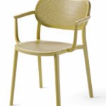 Silla de hostelería de tecnopolímero con reposabrazos color pistacho - Berat