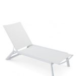 Tumbona de aluminio y textilene blanco con espuma de secado rapido - Surfside