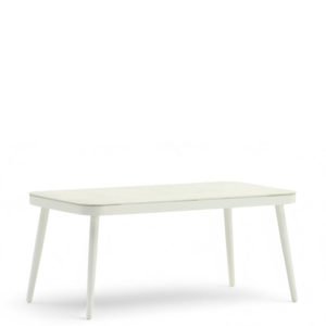 Mesa auxiliar de aluminio color blanco - Salerno
