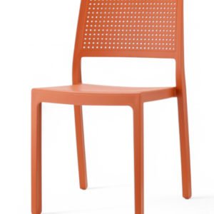 Silla de tecnopolímero reforzado fibra de vidrio terracota - Milton