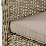 Sillón de aluminio y ratán color natural con cojín - Hawley