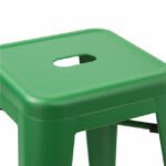 Taburete de hierro verde de estilo industrial para hostelería - Industrial