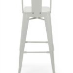 Taburete de hierro blanco de estilo industrial para hostelería - Industrial