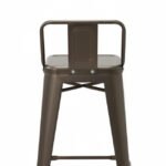 Taburete de hierro gris de estilo industrial para hostelería - Industrial