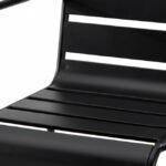 Silla con reposabrazos de hierro negro para hostelería - Larisa