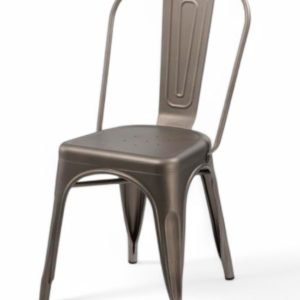 Silla de hierro gris de estilo industrial para hostelería - Industrial