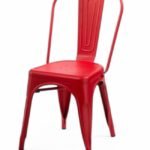 Silla de hierro rojo de estilo industrial para hostelería - Industrial