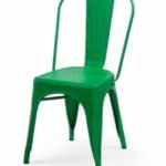 Silla de hierro verde de estilo industrial para hostelería - Industrial