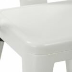 Silla de hierro blanco de estilo industrial con reposabrazos - Industrial