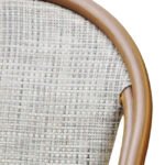 Silla Parisina de aluminio color madera y textilene gris - Addison