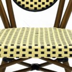 Silla Parisina de aluminio y ratán beige con reposabrazos - Addison