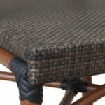 Taburete Parisino de aluminio con reposabrazos y textilene gris - Owego